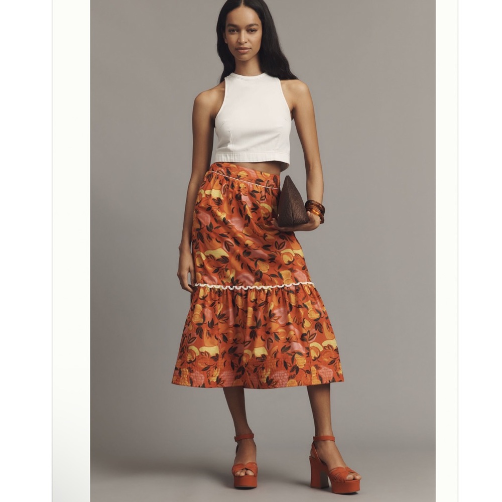 Nwt farm Rio flare hem midi skirt